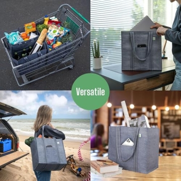 VENO Heavy-Duty Reusable Grocery Bags 4 Pack