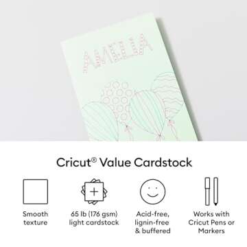 Cricut® Value Cardstock, Pastels Sampler - 8.5 in x 11 in (80 ct)