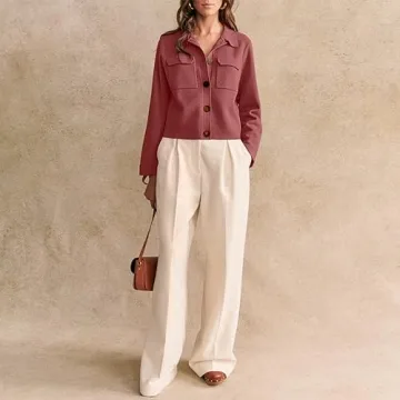 Senllen Women's Cropped Cardigan - Stylish & Comfortable