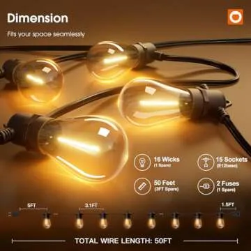 addlon 50FT LED Outdoor String Lights Timer Control with Edison Shatterproof Bulbs, Weatherproof Strand, Commercial Grade Patio Lights, Decorative for Garden or Patio, Black