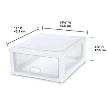 Sterilite 6-Pack Stackable Plastic Storage Drawers