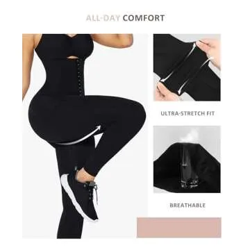 FeelinGirl High Waisted Compression Leggings for Women