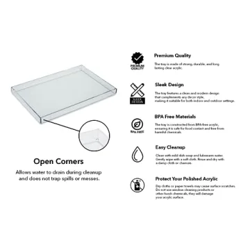 Mirart Clear Acrylic Tray for Stylish Storage Solutions