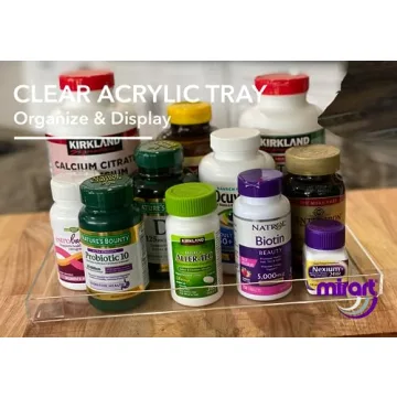 Mirart Clear Acrylic Tray for Stylish Storage Solutions
