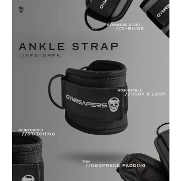 Gymreapers Ankle Straps for Cable Machines and Glute Workouts