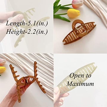 Big Hair Claw Clips for Thick Hair - 4 Color Set