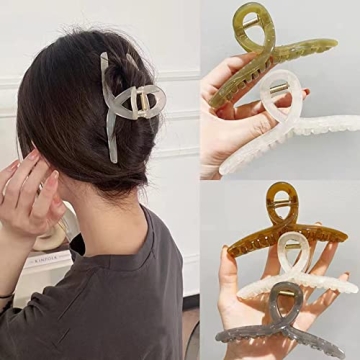 Big Hair Claw Clips for Thick Hair - 4 Color Set