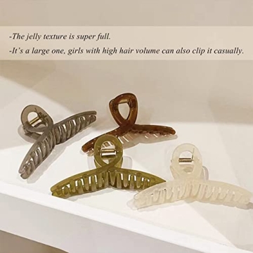 Big Hair Claw Clips for Thick Hair - 4 Color Set
