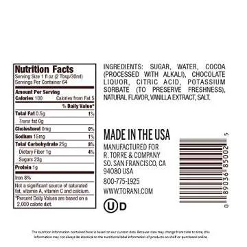 Torani Puremade Sauce, Dark Chocolate, 64 Ounces