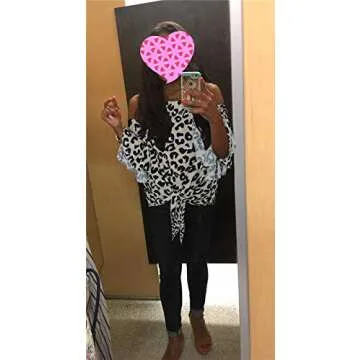 Chuanqi Women's Stylish Cold Shoulder Boho Blouse