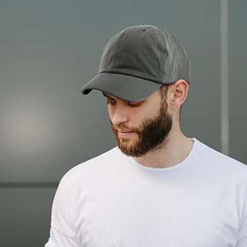 Oversize Cotton Dad Hat for Big Heads - Trendy Apparel