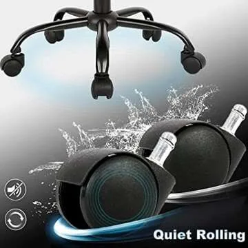 Small Office Chair No Arms Desk Chair with Wheels, Adjustable Mid Back for Small Space Ergonomic Task Chair Armless Mesh Chair Simple Modern Computer Chair for Home Office Bedroom, Black