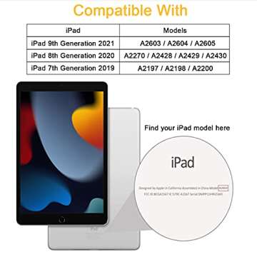 Soke Case for iPad 9th Generation 2021/8th Gen 2020/7th Gen 2019 with Pencil Holder - Premium Shockp...