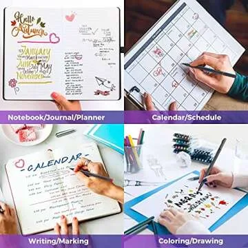 iBayam Office Supplies Gifts for Women Men Desk Calendar Note Taking, Journal Planner Pens Colored Pens Fine Point Markers Fine Tip Drawing Pens Fineliner Pen for School Office Home Supplies, 24-Pack