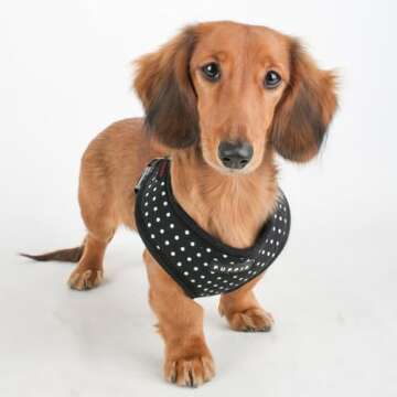 Puppia Dotty Dog Harness for Comfortable Walking & Training