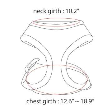 Puppia Dotty Dog Harness for Comfortable Walking & Training