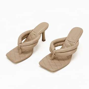 Stylish Rilista Women's Quilted Thong Heels Sandals