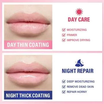2PCS Lip Sleeping Mask, Lip Mask Overnight, Moisture & Lip Plumper Lip Wrinkles, Repair Lip Balm Prevention Dry and Cracked Lip Scrubs Exfoliato Smoothing Dry Lip Mask (Berry + Grape)