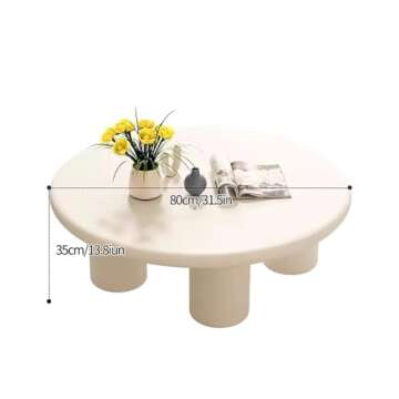 HXYhydrypd Modern Coffee Table, End Table Home Decor, Round Coffee Tables Living Room, Center Table ...