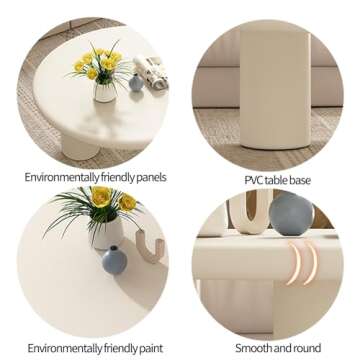HXYhydrypd Modern Round Coffee Table for Stylish Living