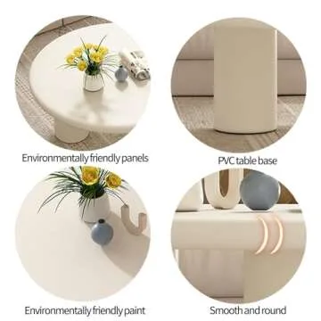 HXYhydrypd Modern Round Coffee Table for Stylish Living