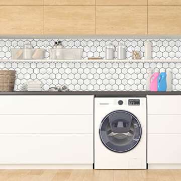 MORCART 12-Sheet Hexagon Peel and Stick Tile Backsplash for Kitchen and Bathroom