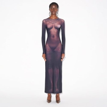 Chic Y2K 3D Body Print Dress for Fashion Lovers