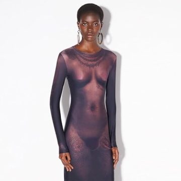Chic Y2K 3D Body Print Dress for Fashion Lovers