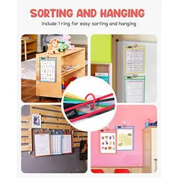 Gamenote Dry Erase Pocket Sleeves for Classroom and Home