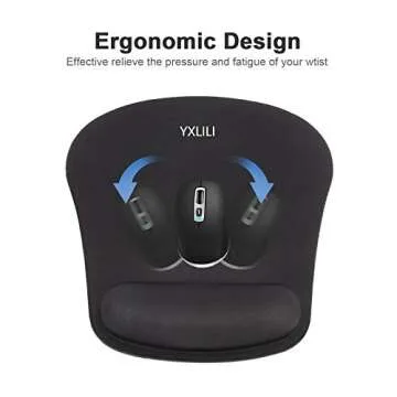 YXLILI Ergonomic Mouse Pad with Wrist Support - Comfort and Relief for Home or Office