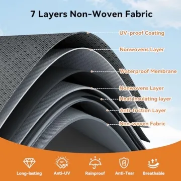 7 Layers Heavy Duty RV Cover for 27-30 FT Trailers