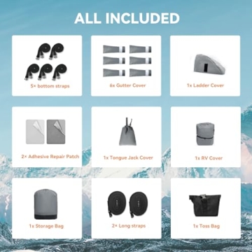 7 Layers Heavy Duty RV Cover for 27-30 FT Trailers