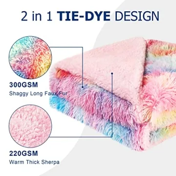 DANGTOP Soft Rainbow Throw Blanket for Cozy Comfort