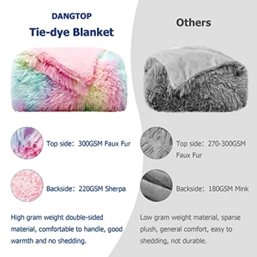 DANGTOP Soft Rainbow Throw Blanket for Cozy Comfort