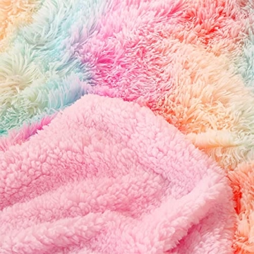 DANGTOP Soft Rainbow Throw Blanket for Cozy Comfort