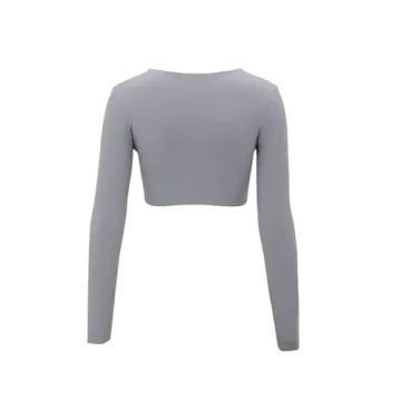 Aoxjox Long Sleeve Crop Top for Women - Stylish Workout Tee