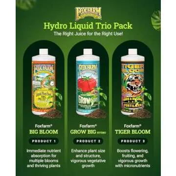 FoxFarm Liquid Nutrient Trio for Hydroponic Gardens