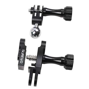 SUREWO Dual Rotating Extension Arm Mount - Compatible with GoPro & More