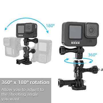 SUREWO Dual Rotating Arm Mount for GoPro & Action Cameras
