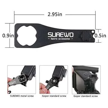 SUREWO Dual Rotating Arm Mount for GoPro & Action Cameras