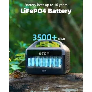DaranEner Portable Power Station 56000mAh, 179.2Wh LiFePO4 Battery Backup w/ 2 300W (Peak 600W) AC Outlets, 1.5hrs Fast Charging, Power Bank for Hurricane Emergency/Outdoor Camping/RVs/Home Use