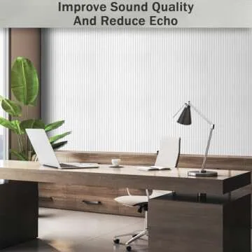 5 Pack Acoustic Panels,47.2x23.6x0.4 inch Acoustical Wall Panels,Large Soundproof Panels,Self-Adhesive Sound proof panels for walls,Acoustic Treatment for Recording Studio&Office Vertical,Black