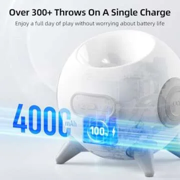 uahpet Automatic Ball Launcher for Dog with Obstacle Detection, 4 Adjustable Distances Ball Thrower Launcher for Medium & Large Dogs