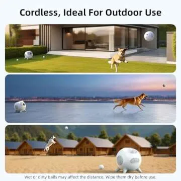 uahpet Automatic Ball Launcher for Dog with Obstacle Detection, 4 Adjustable Distances Ball Thrower Launcher for Medium & Large Dogs