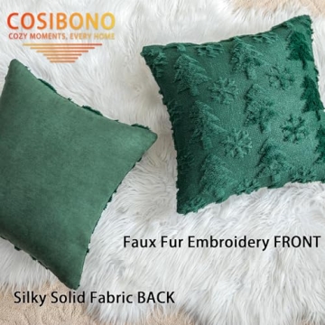 COSIBONO Green Christmas Tree Pillow Covers 18x18"