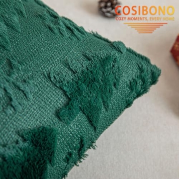 COSIBONO Green Christmas Tree Pillow Covers 18x18"
