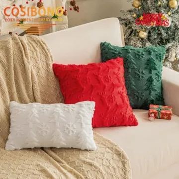 COSIBONO Green Christmas Tree Pillow Covers 18x18"