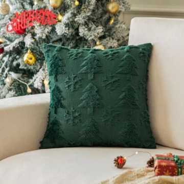 COSIBONO Green Christmas Tree Pillow Covers 18x18"