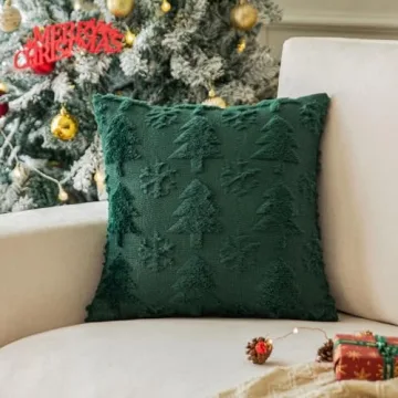 COSIBONO Green Christmas Tree Pillow Covers 18x18"