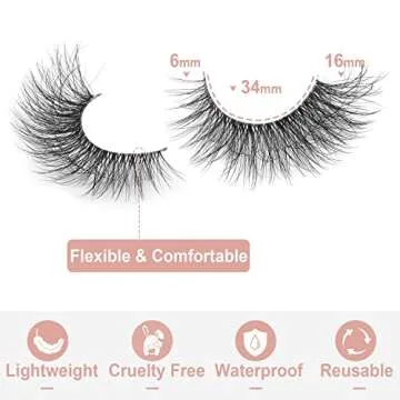 Kiromiro Fluffy Cat Eye False Eyelashes | Clear Band | Reusable